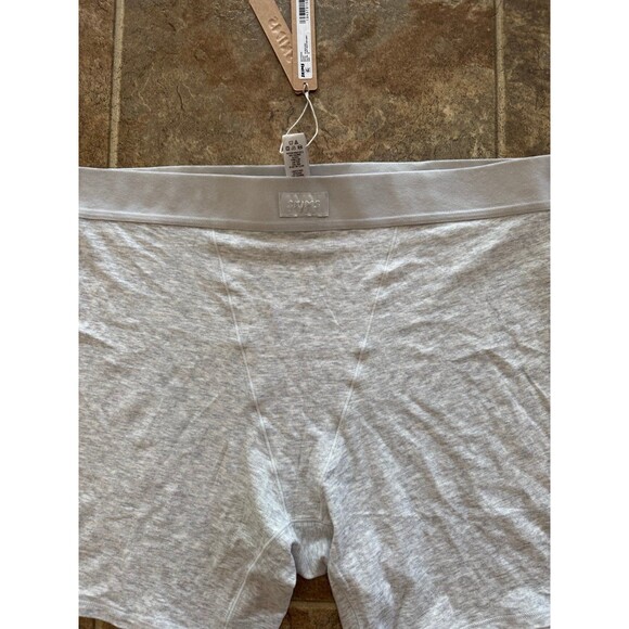 Skims Boyfriend Boxer Light Heather Grey Size Medium - Picture 9 of 12